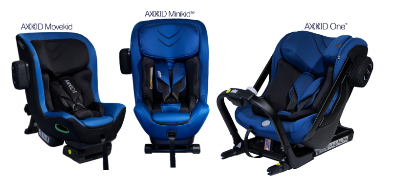 AxKid limited edition car seat in blue